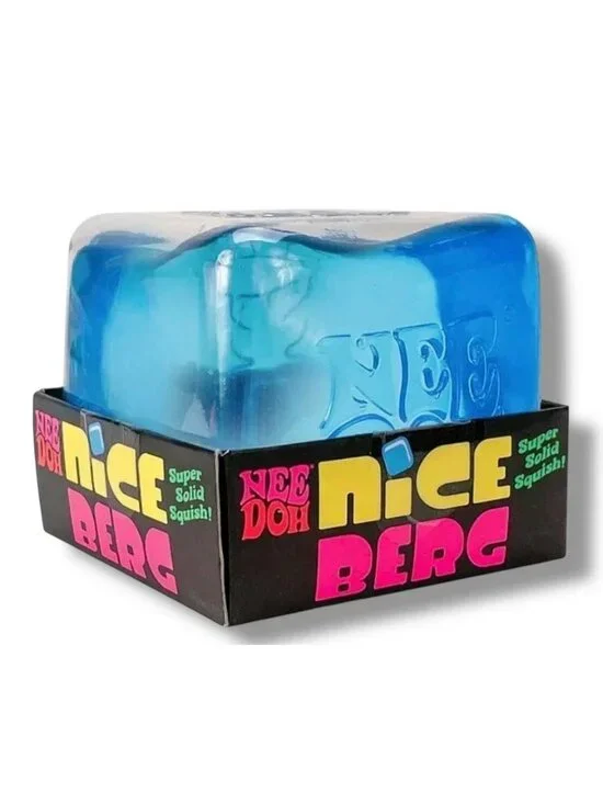 NeeDoh Nice Berg Blue XL Giant Niceberg Solid Squish Cube Ice Block - IN HAND - Picture 2 of 6